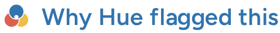 A line from Hue: Why Hue flagged this