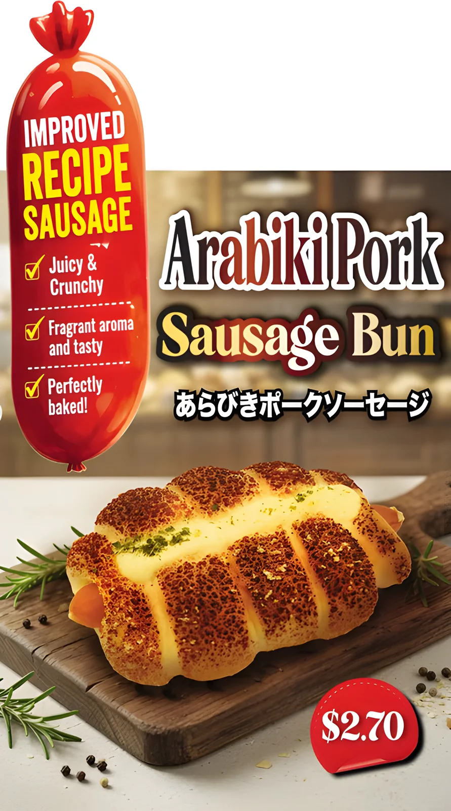 Arabiki Pork Sausage Bun poster